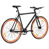 vidaXL Vélo à pignon fixe noir et orange 700c 55 cm
