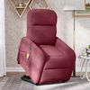 vidaXL Fauteuil inclinable de massage &eacute;lectrique Rouge bordeaux Tissu