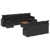 vidaXL Salon de jardin 11 pcs avec coussins noir r&eacute;sine tress&eacute;e