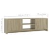 vidaXL Meuble TV Chêne sonoma 120x30x37,5 cm Bois d’ingénierie