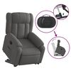 vidaXL Fauteuil inclinable &eacute;lectrique gris fonc&eacute; tissu