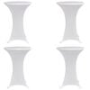 vidaXL Housses &eacute;lastiques de table &Oslash; 70 cm Blanc 4 pcs