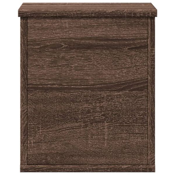 vidaXL Bo&icirc;te de rangement ch&ecirc;ne marron 30x35x35 cm bois d'ing&eacute;nierie