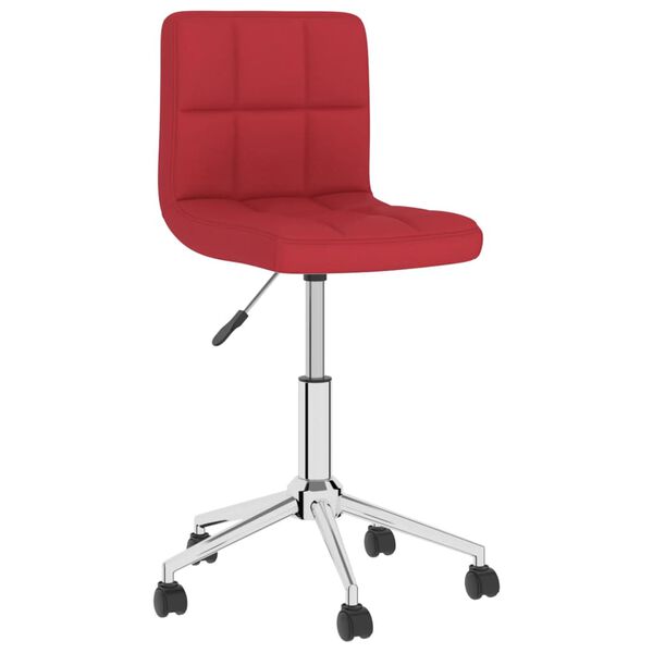 vidaXL Chaises pivotantes &agrave; manger lot de 2 Rouge bordeaux Tissu