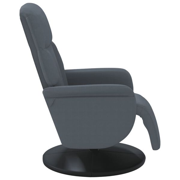 vidaXL Fauteuil inclinable avec repose-pied gris fonc&eacute; velours