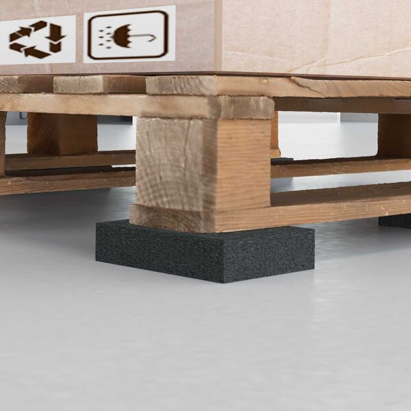 vidaXL Tapis en Caoutchouc Noir Caoutchouc