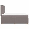 vidaXL Sommier &agrave; lattes de lit avec matelas Taupe 160x200 cm Tissu