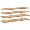 vidaXL &Eacute;tag&egrave;res flottantes 4 pcs 120x40x2 cm acacia massif &agrave; l'huile