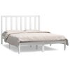 vidaXL Cadre de lit sans matelas blanc 135x190 cm bois de pin massif