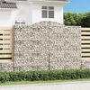 vidaXL Paniers &agrave; gabions arqu&eacute;s 7 pcs 300x30x220/240 cm fer galvanis&eacute;