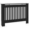vidaXL Cache-Radiateur 2 pcs Noir 112 x 19 x 81,5 cm Bois d'ingénierie