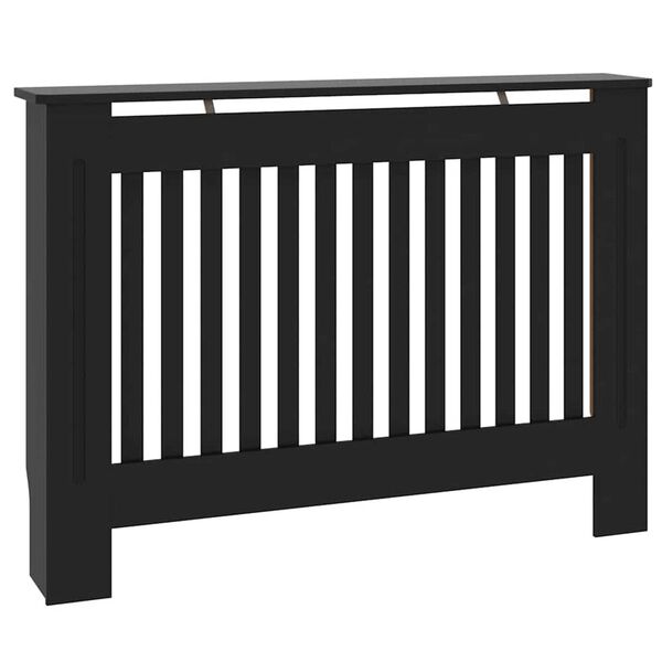 vidaXL Cache-Radiateur 2 pcs Noir 112 x 19 x 81,5 cm Bois d'ingénierie