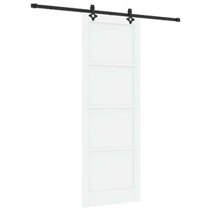 vidaXL Porte coulissante ORKDAL 83 x 232 cm Bois de pin massif Blanc