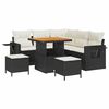 vidaXL Ensemble de canap&eacute; de jardin 8 pc Noir polyrotin