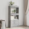 vidaXL Buffet haut gris b&eacute;ton 63x33x140 cm bois d'ing&eacute;nierie