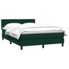 vidaXL Sommier &agrave; lattes de lit et matelas vert fonc&eacute; 160x210cm velours