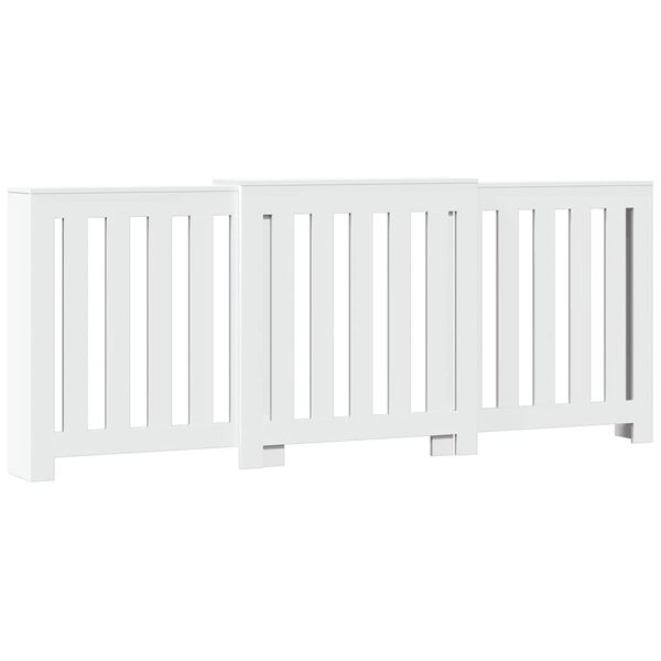 vidaXL Cache-radiateur blanc 205x21,5x83,5 cm bois d'ing&eacute;nierie
