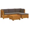 vidaXL 5 pc Ensemble de canap&eacute;s d'ext&eacute;rieur Bois d'Acacia Massif