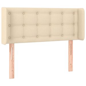vidaXL T&ecirc;te de lit avec oreilles Cr&egrave;me 83x16x78/88 cm Tissu