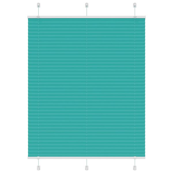 vidaXL Store pliss&eacute; vert p&eacute;trole 110x150cm largeur du tissu 109,4cm