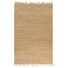 vidaXL Tapis tiss&eacute; &agrave; la main Jute 120 x 180 cm Naturel