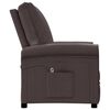 vidaXL Fauteuil inclinable &eacute;lectrique Marron fonc&eacute; Tissu