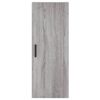vidaXL Buffet haut Sonoma gris 34,5x34x180 cm Bois d'ing&eacute;nierie