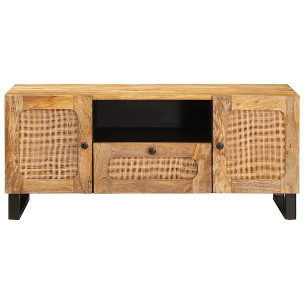 vidaXL Meuble TV Marron 105 x 33 x 46 cm Bois de mangue massif