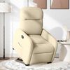 vidaXL Fauteuil inclinable Crème Tissu