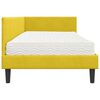 vidaXL Cadre de lit d'angle avec matelas Autre 2 pcs Jaune Velours