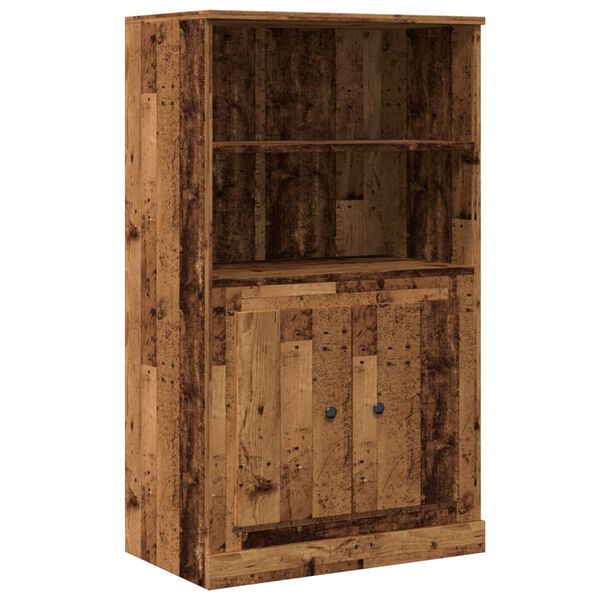 vidaXL Buffet haut vieux bois 60x35,5x103,5 cm bois d'ing&eacute;nierie