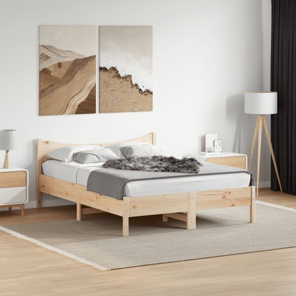 vidaXL Cadre de lit sans matelas 120x190 cm bois de pin massif