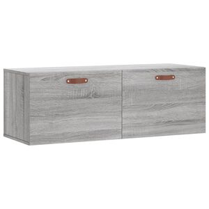 vidaXL Armoire murale sonoma gris 100x36,5x35 cm bois d'ing&eacute;nierie