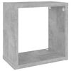 vidaXL &Eacute;tag&egrave;res cube murales 4 pcs Gris b&eacute;ton 26x15x26 cm
