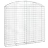 vidaXL Panier de gabions arqu&eacute; 200x30x180/200 cm Fer galvanis&eacute;