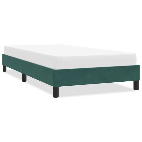 vidaXL Cadre de lit sans matelas vert foncé 90x210 cm velours