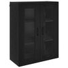 vidaXL Haut Armoire Ch&ecirc;ne noir 69,5 x 34 x 180 cm Bois d'ing&eacute;nierie