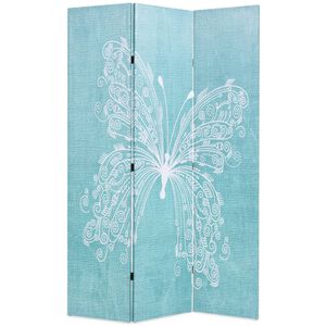 vidaXL Cloison de s&eacute;paration pliable 120 x 170 cm Papillon Bleu