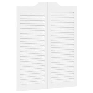 vidaXL Portes battantes 100 x 40 cm Bois de pin massif Blanc
