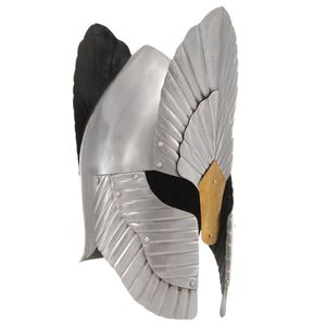 vidaXL Casque de chevalier m&eacute;di&eacute;val pour GN Argent&eacute; Acier
