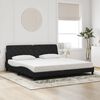 vidaXL Cadre de lit sans matelas noir 200x200 cm velours