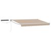 vidaXL Auvent r&eacute;tractable &eacute;lectrique Beige et blanc 3,5 x 2 m
