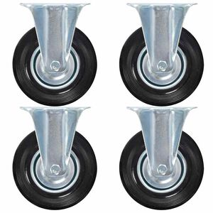 vidaXL Roulettes fixes 4 pcs 125 mm