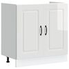 vidaXL Armoire de cuisine Kalmar Blanc Brillant 80 x 46 x 81,5 cm