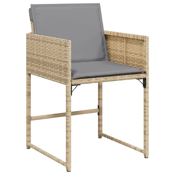 vidaXL Ensemble &agrave; manger de jardin et coussins 11 pcs m&eacute;lange beige