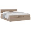 VidaXL Cadre de lit ottoman et matelas cappuccino 200x200cm similicuir