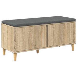 vidaXL Banc d'entr&eacute;e avec coussin Ch&ecirc;ne Sonoma 100 x 38 x 46 cm