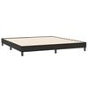vidaXL Sommier &agrave; lattes de lit avec matelas et LED noir 180x220 cm velours