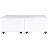 vidaXL Table basse Blanc brillant 100x100x35 cm