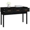 vidaXL Table console Noir 114x40x75 cm Bois massif de pin